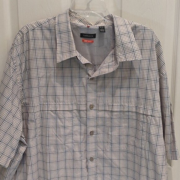 Van Heusen Traveler Men's Plaid Short Sleeve Button Down Shirt Size 2XLT - Picture 5 of 8
